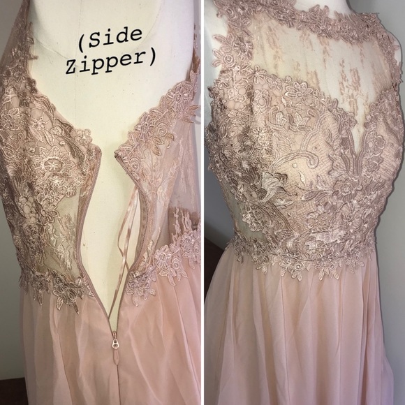 🆕 Fashion Nova Taupe L Maxi Dress w/ tags! - Picture 5 of 9